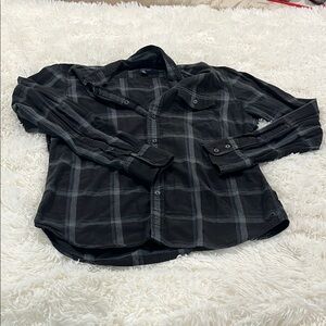Men's Black Plaid Shirt